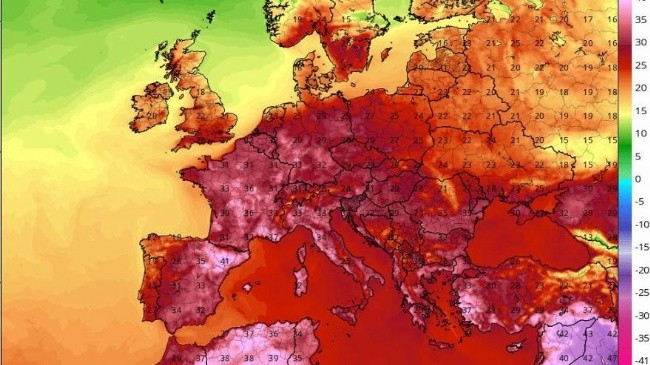 Temperaturat prej 35 deri në 40 °C pritet ta godasin Europën këtë javë