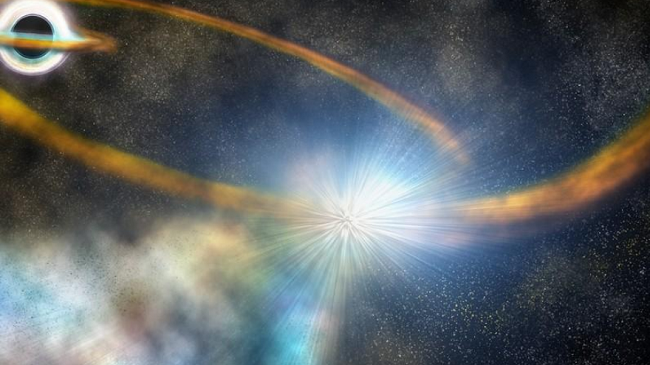 NASA filmon vrimën e zezë tek gllabëron një yll