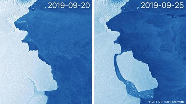 Një ajsberg gjigant prej 315 miliardë ton shkëputet nga Antarktida
