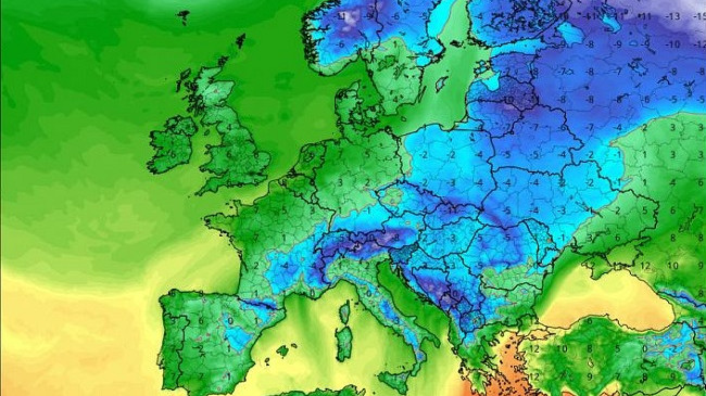 Meteorologët paralajmërojnë një valë e ftohtë nga Poli i Veriut pritet të godet Evropën në fillim të dhjetorit