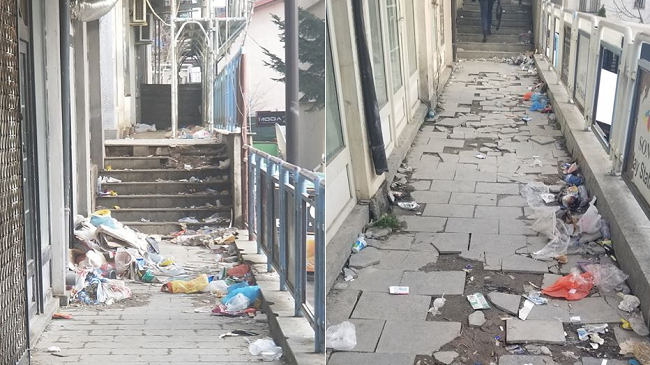 Mbeturinat mbulojnë shkallët e lokaleve te ‘Lesna’