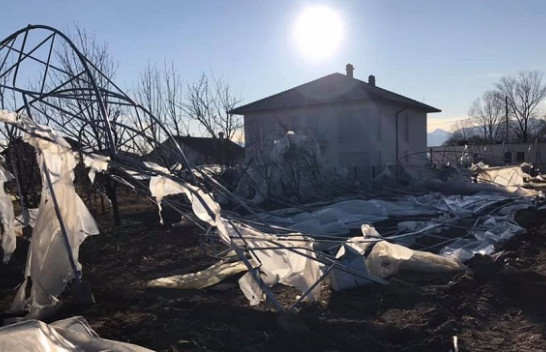 [Foto] Erërat e fuqishme shkatërrojnë serat dhe bletët në Istog