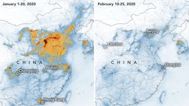 NASA publikon imazhe dramatike që koronavirus ka sjellë në Kinë