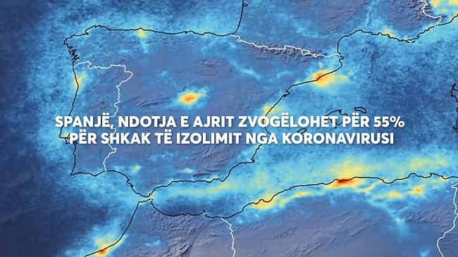 Spanjë, ndotja e ajrit zvogëlohet për 55 për qind për shkak të izolimit nga koronavirusi