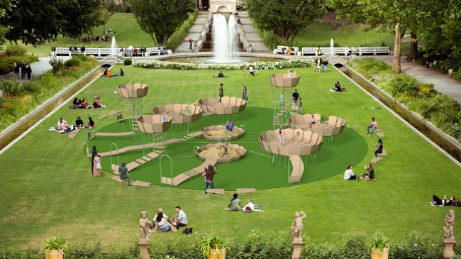 Fëmijët mund të luajnë të sigurt gjatë pandemisë, arkitektët gjermanë ndërtojnë këndin e lojërave [Foto]