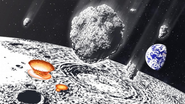 800 milionë vite më parë, një dush masiv asteroid goditi Tokën dhe Hënën