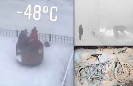 Shkolla i dërgon fëmijët në shtëpi prej temperaturave minus 40 °C, ata dalin jashtë për të luajtur në dëborë
