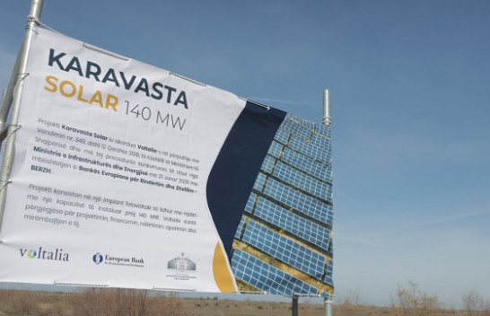 Nis jetësimi i projektit të Parkut Fotovoltaik të Karavastasë, më i madhi për energjinë diellore në rajon