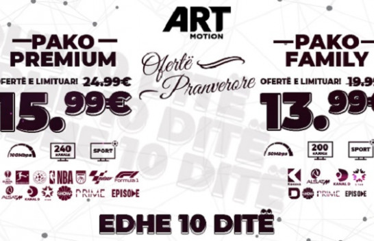 Kanë mbetur edhe 10 ditë deri në përfundim të ofertës më të kërkuar pranverore në Artmotion!