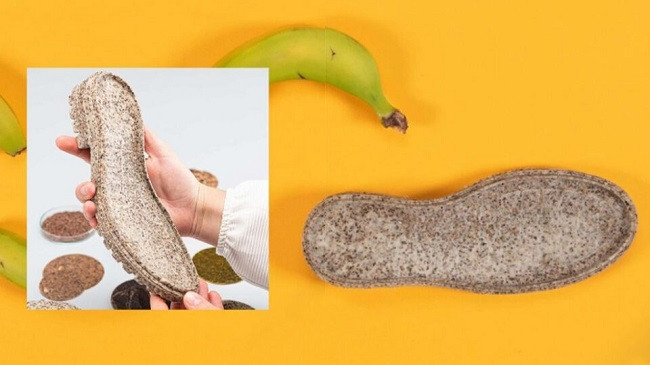 Këto tabane këpucësh fleksibile të biodegradueshme, janë bërë nga lëvozhga e mbetur e bananes