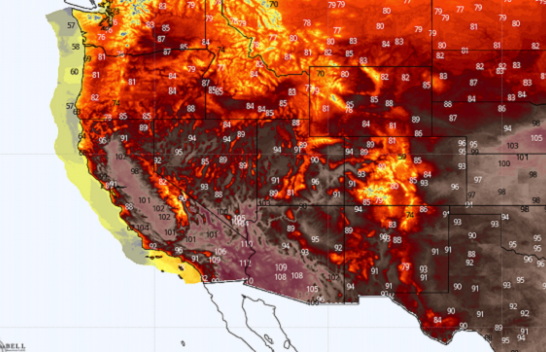 Temperaturat e larta ekstreme shkaktojnë pasoja negative në shtetet perëndimore të SHBA-së