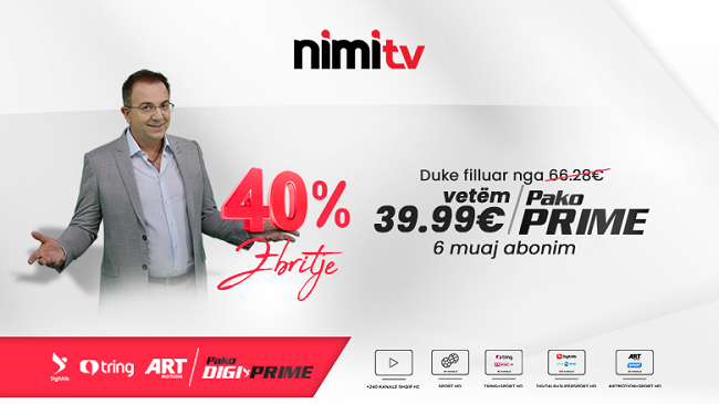 Një dekadë me Nimi TV, zbritje deri në 40%!
