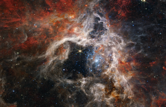 Mjegullnaja Tarantula kapet në detaje të qarta nga teleskopi Webb i NASA-s