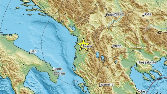 Lëkundje toke në Shqipëri