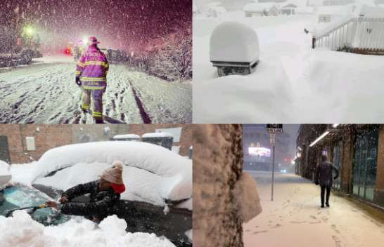 Një stuhi e fortë bore ka goditur sot pjesë të Nju Jorkut perëndimor dhe verior