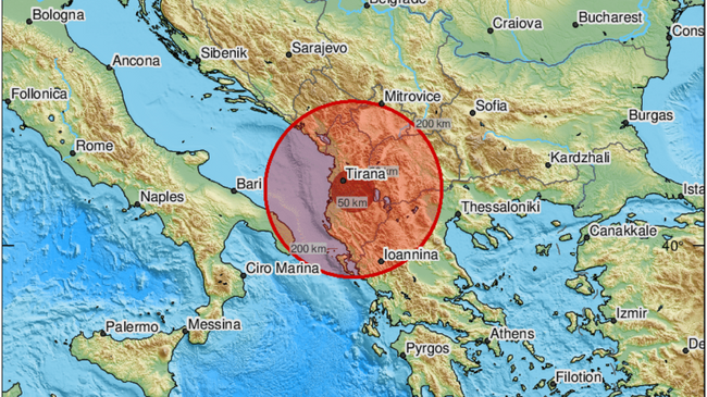 Lëkundet toka në Shqipëri