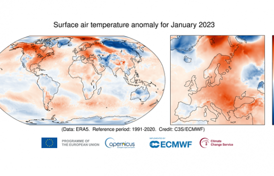 Janari 2023, i treti më i ngrohtë i regjistruar në Evropë