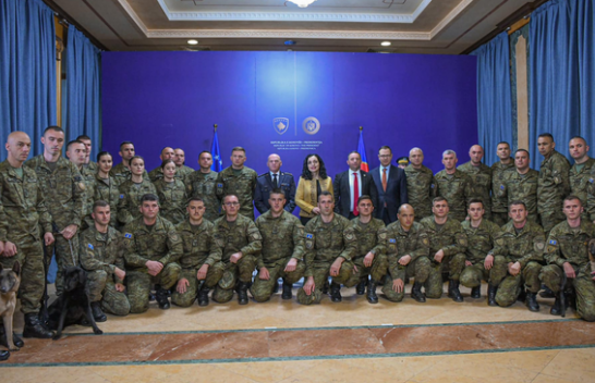 Presidentja Osmani dekoron ushtarët e FSK-së që ishin në mision në Turqi pas tërmetit