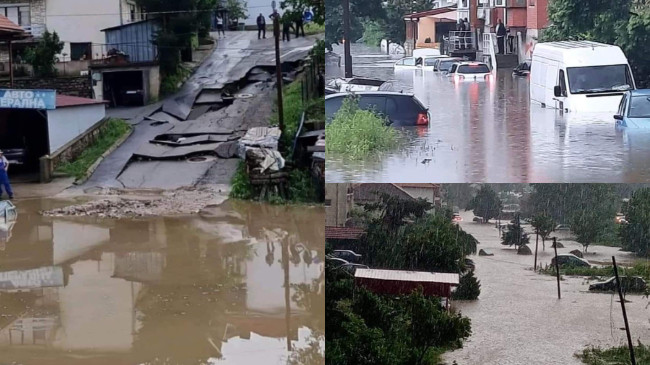 Shikojeni se si u përmbyt Maqedonia nga reshjet e shiut/ PAMJE