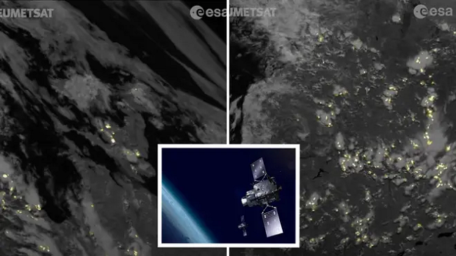 Eumetsat publikon një shfaqje spektakolare të rrufesë në Tokë të regjistruar nga sateliti Meteosat-12