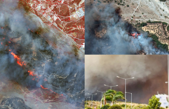 Imazhet satelitore tregojnë zjarret shkatërruese në Greqi