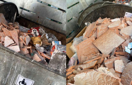 E tmerrshme: Në vend të mbeturinave, kontejnerët mbushën me materiale ndërtimore