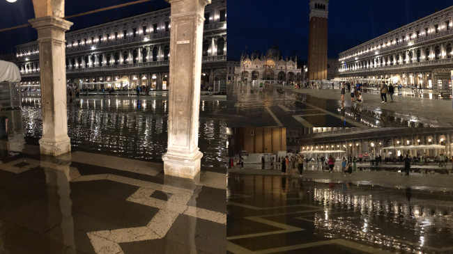 Fenomeni i rrallë i baticës në Venecia, sheshi i famshëm i qytetit antik mbulohet nga uji