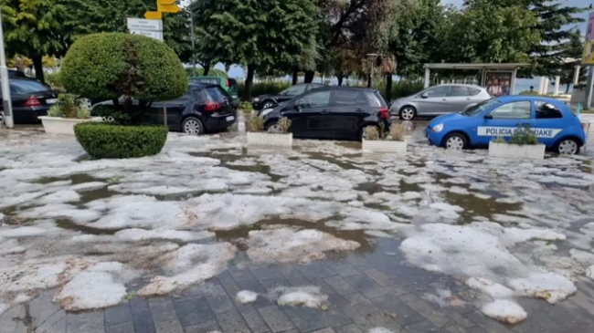 Reshje shiu e breshri në Pogradec