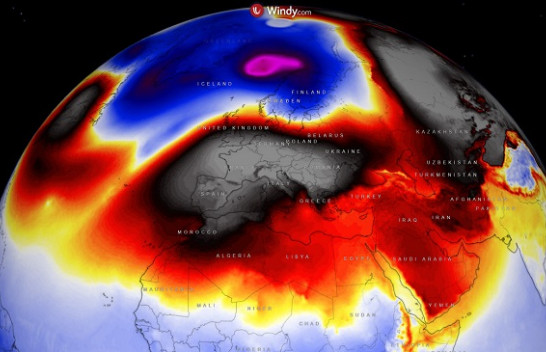 Një anticiklon i fortë do të prekë Evropën me temperatura të larta për sezonin