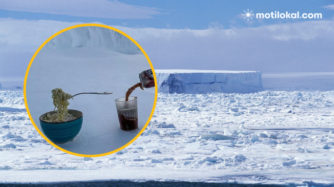 Si duket dreka në Antarktidë: Një foto interesante e realizuar në -64 gradë Celsius
