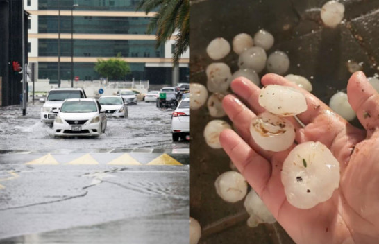 Shi, breshër, bubullima dhe përmbytje në Dubai/ FOTO