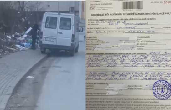 Dënohet me 300 euro gjobë personi i cili hodhi mbeturina në një rrugë në Prishtinë