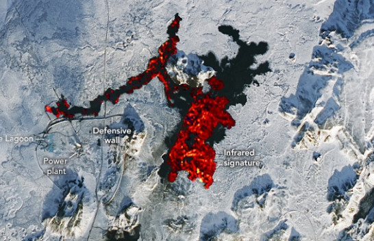 Satelitët regjistrojnë temperaturën e tre shpërthimeve të fundit vullkanike në Islandë