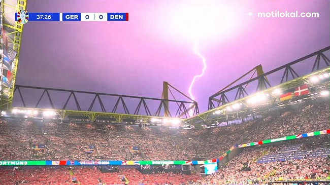 Çfarë ndodh kur rrufeja godet një fushë futbolli gjatë një loje?