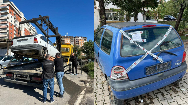 Vazhdon aksioni për largimin e veturave të braktisura në Prishtinë