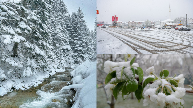 Dimri rikthehet në prill: Kosova nën petkun e bardhë/ FOTO