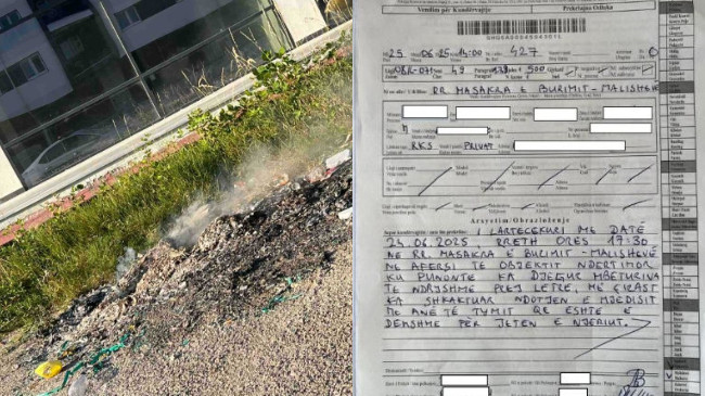 Policia gjobit qytetarin që ndezi zjarr në një zonë të banuar në Malishevë