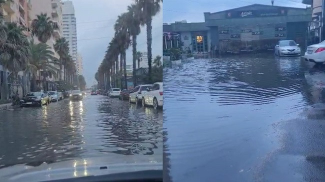 Rrugët e Durrësit nën ujë pas reshjeve intensive