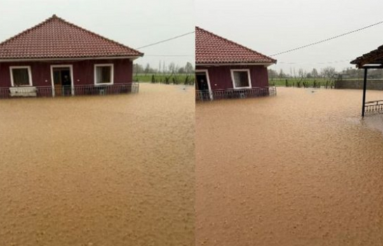 Situata në Mat del jashtë kontrollit, një familje me shtatë anëtarë evakuohet nga shtëpia e përmbytur
