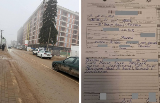 Kamioni ndot asfaltin, kompania gjobitet me 1000 euro në Prizren