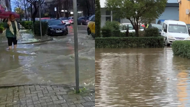 Përmbytje në Durrës dhe Lezhë pas reshjeve të dendura të shiut