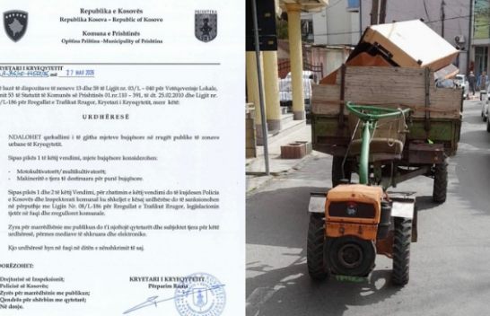 Prishtina ndalon qarkullimin e mjeteve bujqësore në qytet