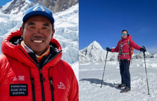 'Njeriu i Everestit' dhe 'Mbretëresha e Malit' thyejnë rekordet e tyre duke u ngjitur në majën më të lartë në botë