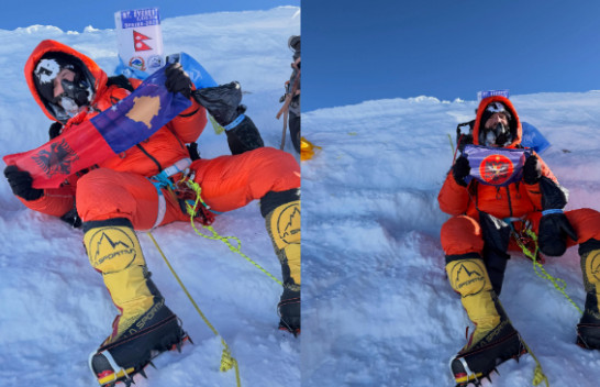 Petrit Kllokoqi ngjitet në majën e Everestit, valëvit flamurin kombëtar dhe shtetit të Kosovës