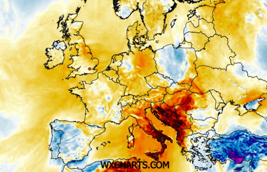 Vala e të nxehtit përfshin Evropën Jugore dhe Ballkanin, temperaturat deri në 43°C
