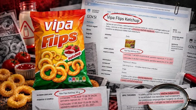 AUV tërheq nga tregu “Flips Ketchup” për shkak të alergjenit qumësht