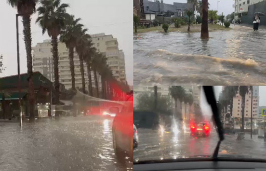 Reshjet e dendura të shiut shkaktojnë probleme në disa qytete të Shqipërisë